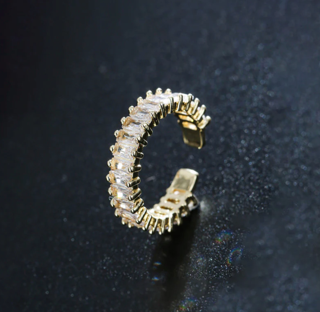 Gold Plated Stainless Steel Anti Tarnish Blue Adjustable Finger Ring For Women