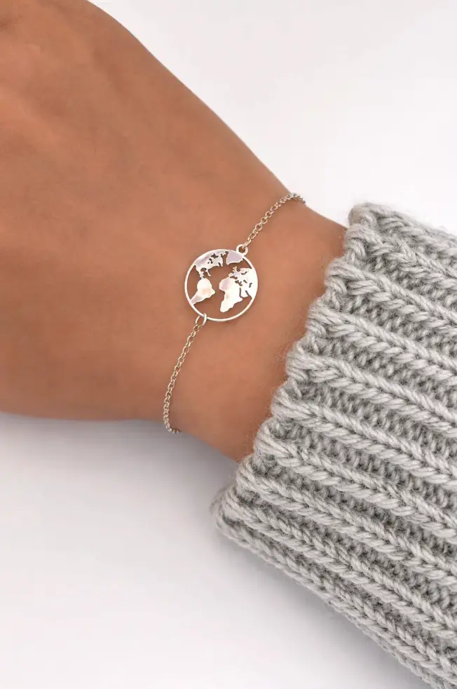 Global Wanderlust Silver Bracelet
