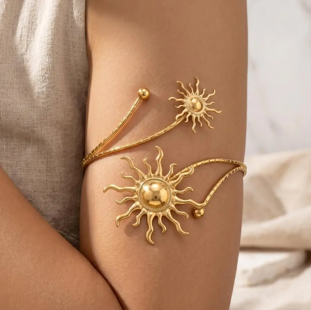 Golden Sun Armlet – Celestial Elegance for Every Occasion