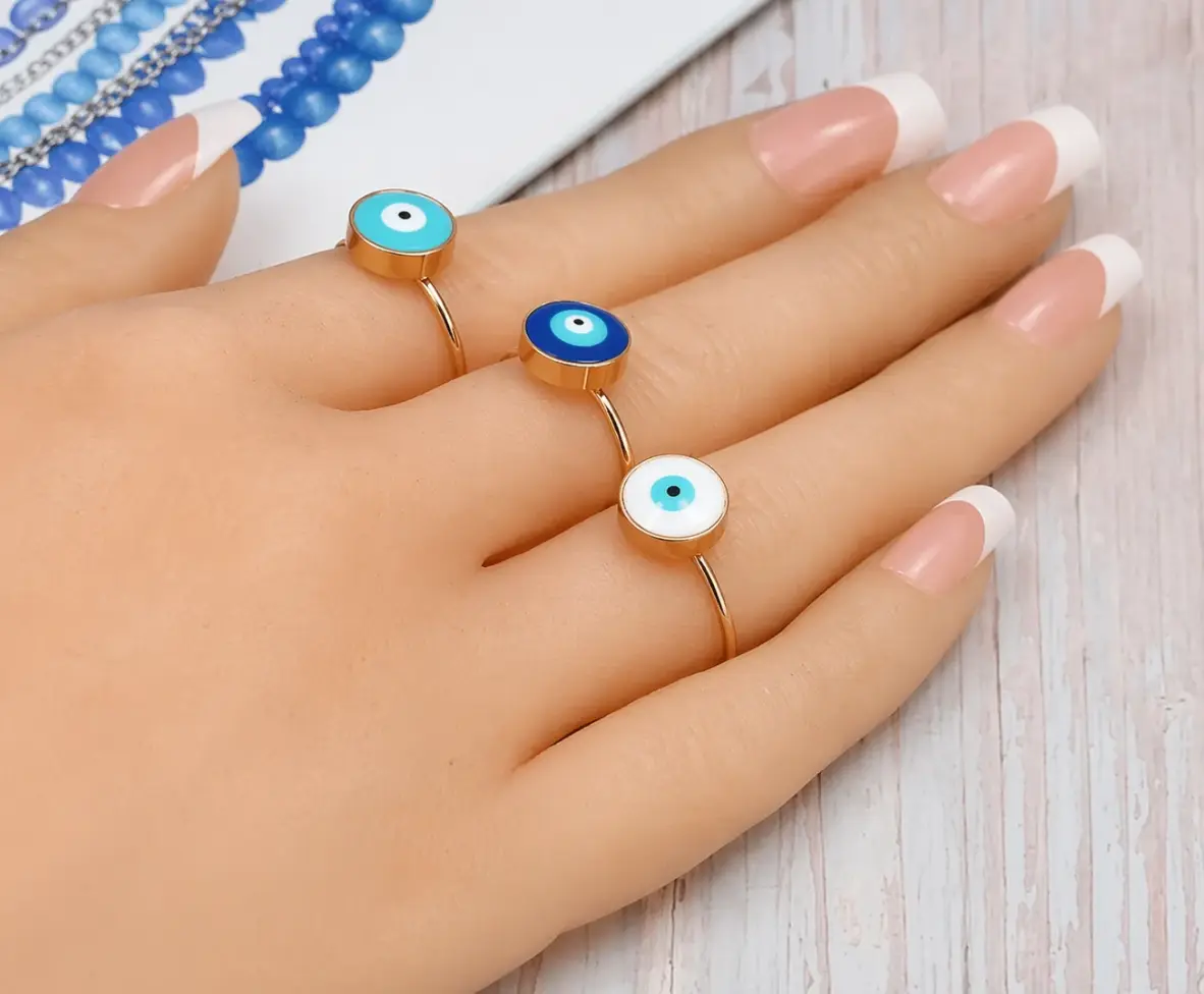 Evil Eye Adjustable Protection Ring