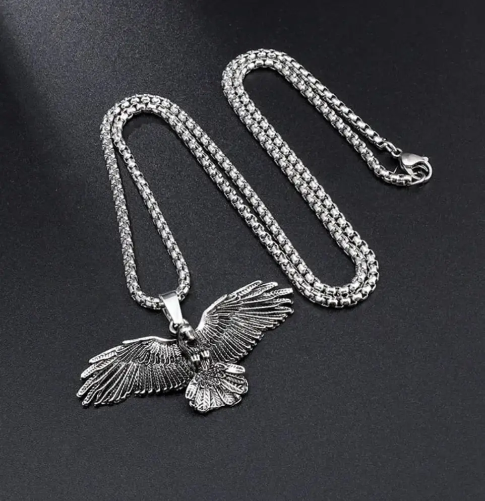 Vintage Eagle Statement Pendant Chain