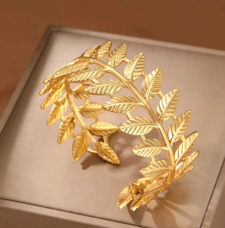 Gold Leaf Cuff Bracelet