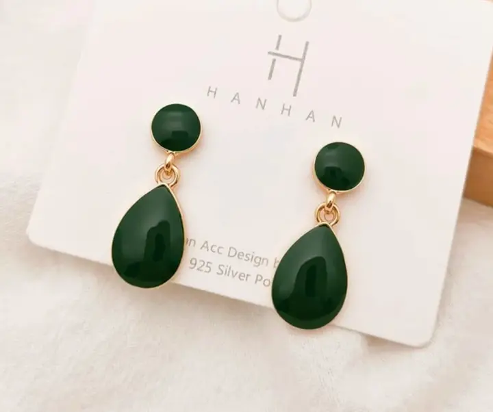 Classic Teardrop Gem Statement Earrings
