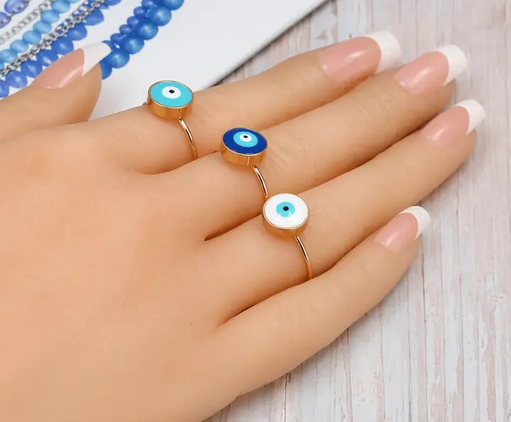 Evil Eye Adjustable Protection Ring