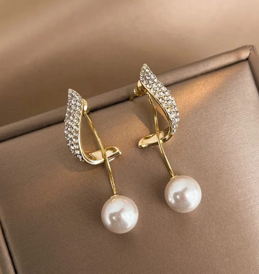 Celebrity Style Korean Pearl Tassel Earrings