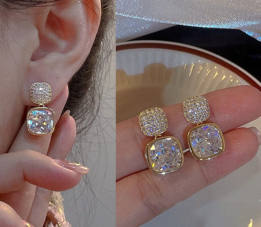 Gold Plated Anti Tarnish Crystal Earring